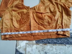 Embellished Rust Orange Art Silk Saree with Heavy