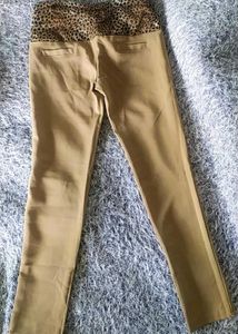 Stylish Tan Animal Print Pants