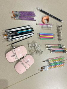 Nail Art Tool Set with Mini UV Lamp
