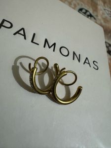 Gold Plated Crystal Hoop Earrings