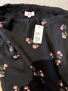 Black Floral Mini Skirt