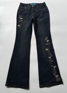 Y2K Embroidered Flared Jeans