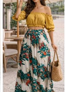 Bohemian Floral long skirt