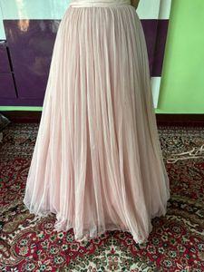 Pink embroided gown