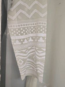 White Cream Transparent Kurta Branded Large Size