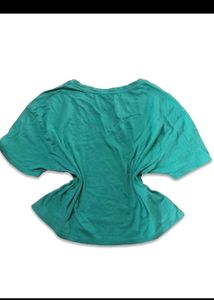 CLEARANCE SALE!💗Green "Bonjour" Cropped T-Shirt