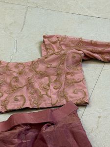 Embroidered Crop Top & Palazzo Set