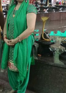 Green Salwar Suit and grown