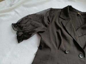 Chic Black Double-Breasted Dress