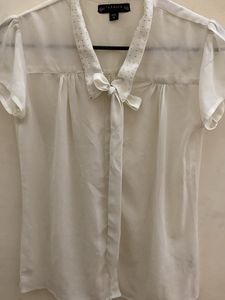 Sheer Top With Collar