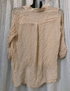 Beige Wrap Blouse
