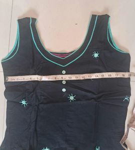 Black Kurta with Embellished Design