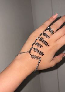 Leaf Design Hand Chain Bracelet