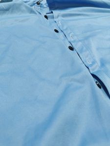Light Blue Button-Up Lycra Shirt