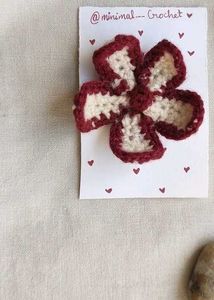 Handmade Crochet Flower Hair Clip
