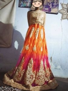 Double colour Lehenga choli/ghagra set