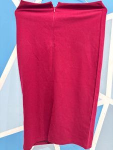 Burgundy Pencil Skirt