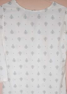 White Printed Kurta