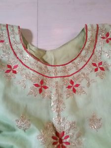 Patiala See Green Suit Set Good Condition