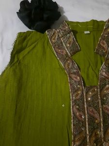 Olive Short Kurti 🌻