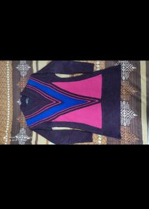 Colorful V-Neck Knit Sweater