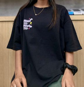 Cute Graphic Oversized Black T-Shirt