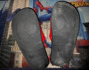 Nike Red &amp; Black Slide Sandals