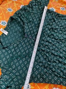 Green Printed Bell Sleeve Top
