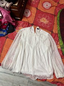 Elegant White Swan Top