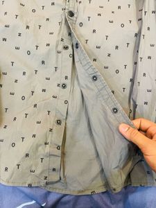 Patterned Button-Down Shirt
