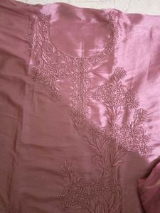 Pink Embroidered Kurta Set