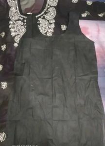 Black Chikankari Kurta