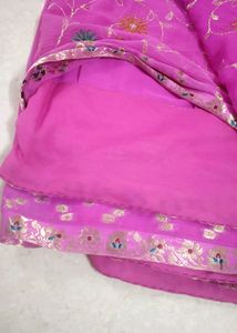 Vibrant Pink Embroidered Sari