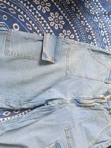 Light Wash Cargo Jeans
