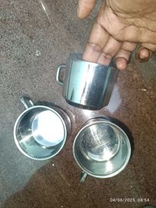 Pack Of 3 Steel Mugs