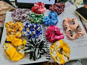 colourful.scrunchies of 24 piece with a surprise g