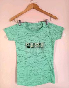 Pink-Green Slim Combo Cotton Tshirt For Women
