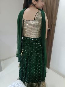 Stunning Green Sequin anarkali