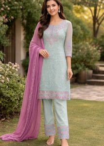 Elegant Chikankari Kurta Set with Dupatta