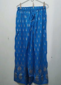 Blue Ethnic Palazzo Pants