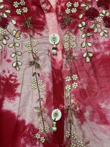 Stylish Tie-Dye Kurta Set with Dupatta for M &amp; L