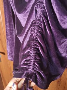 Free delivery Velvet Ruched Long Sleeve Top