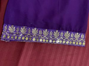 Elegant Purple suit set with Embroidery