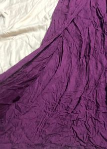 Elegant Purple Maxi Dress with 2 Spilt
