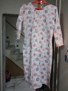 Floral Print Kurta with Sequins 4XL
