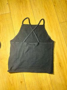 Smocked Halter Neck Crop Top