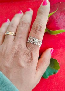 pure Silver Tone Heart Ring