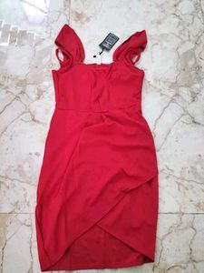Red Off-Shoulder Mini Dress