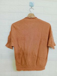 Orange Button-Down Shirt