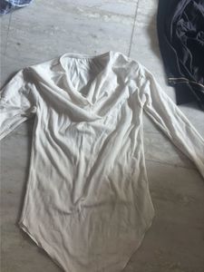 Cream Long Sleeve Top